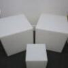 3 x Assorted Sized LED Cube Light. Size 2 x 60cm Cubed & 1 x 35cm Cubed. NOTE: requires power supply. - 3