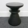 Black Painted Wooden Stool. Size H46cm x Dia 35cm