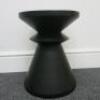 Black Painted Wooden Stool. Size H46cm x Dia 35cm - 3