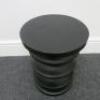 Black Painted Wooden Stool. Size H46cm x Dia 35cm - 2