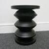 Black Painted Wooden Stool. Size H46cm x Dia 35cm - 3