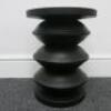 Black Painted Wooden Stool. Size H46cm x Dia 35cm - 2