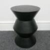 Black Painted Wooden Stool. Size H44cm x Dia 30cm