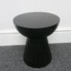 Black Painted Wooden Stool. Size H34cm x Dia 30cm