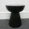 Black Painted Wooden Stool. Size H34cm x Dia 30cm