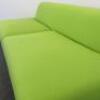 Lime Green Upholstered 2 Seater Settee on Metal Framed Legs with 2 Green Cushions. Size H64cm x W220cm x D100cm - 12