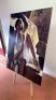 Lady with Handbag, Self Adhesive Vinyl Print, Mounted on Di-Bond with Aluminium Frame. Size H130cm x W100cm. - 3