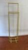 Gold Effect Metal Double Clothes Rail. Size H152cm x W38cm x D20cm. - 3