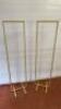 Pair of Gold Effect Metal Clothes Rail. Size H152cm x W38cm x D20cm.