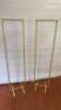 Pair of Gold Effect Metal Clothes Rail. Size H152cm x W38cm x D20cm.