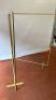 Gold Effect Metal Double Fold Out Clothes Rail. Size H152cm x W127cm x D20cm. Approx Overall Length 2.5m. - 2