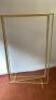 Gold Effect Metal Triple Fold Out Clothes Rail. Size H180cm x W112cm x D20cm. Approx Overall Length 3m. - 3