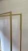 Gold Effect Metal Triple Fold Out Clothes Rail. Size H180cm x W112cm x D20cm. Approx Overall Length 3m. - 4