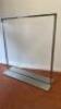 Brushed Stainless Steel Clothes Rail. Size H170cm x W160cm x D50cm. NOTE: base is extremely heavy. - 2