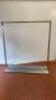 Brushed Stainless Steel Clothes Rail. Size H170cm x W160cm x D50cm. NOTE: base is extremely heavy.