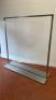 Brushed Stainless Steel Clothes Rail. Size H170cm x W160cm x D50cm. NOTE: base is extremely heavy. - 2