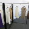 Black Tri Folding, Commercial Shop Display Iron Clothes Rail with Gold Coloured Hanging Bar. Size H160 x W130 x D9cm. Approx Overall Length 3.9m. NOTE: Un-assembled for collection and clothes rails are extremely heavy. - 4