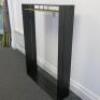 Black Tri Folding, Commercial Shop Display Iron Clothes Rail with Gold Coloured Hanging Bar. Size H160 x W130 x D9cm. Approx Overall Length 3.9m. NOTE: Un-assembled for collection and clothes rails are extremely heavy. - 17