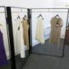 Black Tri Folding, Commercial Shop Display Iron Clothes Rail with Gold Coloured Hanging Bar. Size H160 x W115 x D9cm. Approx Overall Length 3.5m. NOTE: Un-assembled for collection and clothes rails are extremely heavy - 4