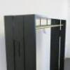 Black Tri Folding, Commercial Shop Display Iron Clothes Rail with Gold Coloured Hanging Bar. Size H160 x W115 x D9cm. Approx Overall Length 3.5m. NOTE: Un-assembled for collection and clothes rails are extremely heavy - 18