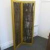 Gold 2 Panel Metal Box Frame Screen Room Divider with Tree Branch Insert. Size H180 x W100 x D5cm.