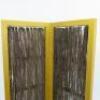 Gold 2 Panel Metal Box Frame Screen Room Divider with Tree Branch Insert. Size H180 x W100 x D5cm. - 2