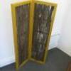 Gold 2 Panel Metal Box Frame Screen Room Divider with Tree Branch Insert. Size H180 x W100 x D5cm. - 5