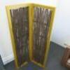 Gold 2 Panel Metal Box Frame Screen Room Divider with Tree Branch Insert. Size H180 x W100 x D5cm. - 4