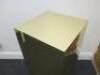 6 x Assorted Sized Gold Di-Bond Butler Finish Display Plinths to Include: 1 x H100cm x W30cm x D25cm, 3 x H60cm x W30cm x D25cm & 2 x H30cm x W30cm x D25cm. - 5