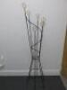 Post War Designed Metal "Atomic" Hatrack Umbrella Stand with 6 Graduated Height Open Sphere Form Finials. Size H190cm. - 3