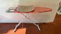 Extra Wide Metal Ironing Board with Linen Rack. Size L130cm x W47cm with Assorted Covers (As Viewed/Pictured).