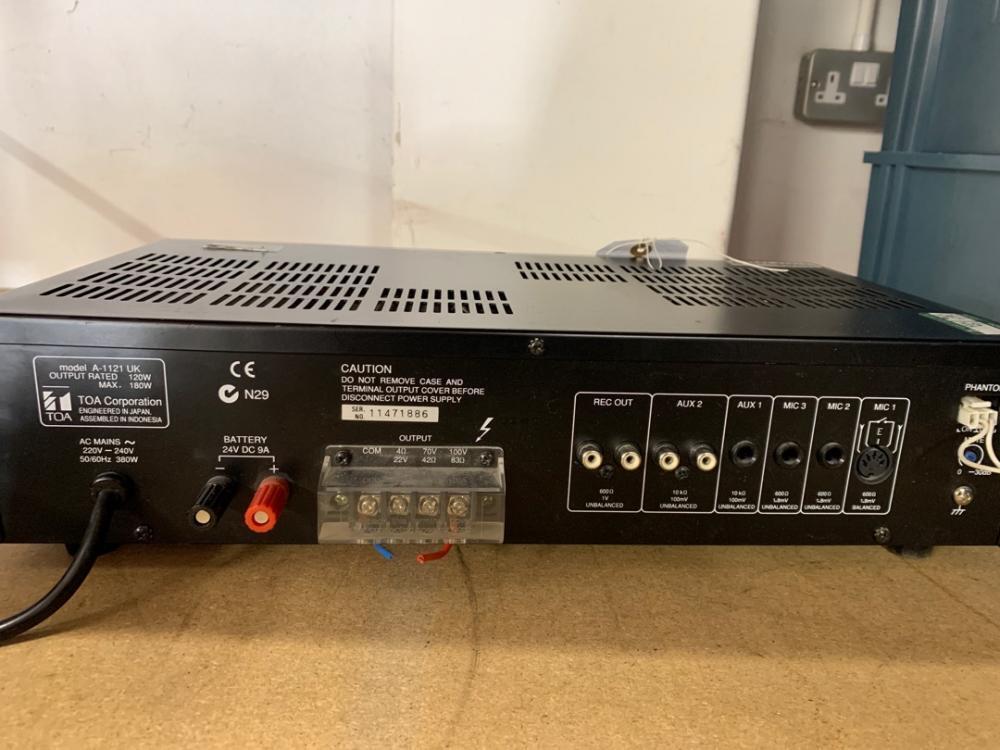 TOA PA Amplifier 180W, Model A-1121.