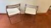 Pair of Ikea Nisse Gloss White Folding Chair on Chrome Frame. - 2