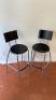 Pair of Ikea Anssi Bar Stools on Metal Frames. Size H101cm.