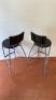 Pair of Ikea Anssi Bar Stools on Metal Frames. Size H101cm. - 2
