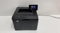 HP Mono Laser Jet Printer Pro 400, Model M401dn. Comes with Power Supply.