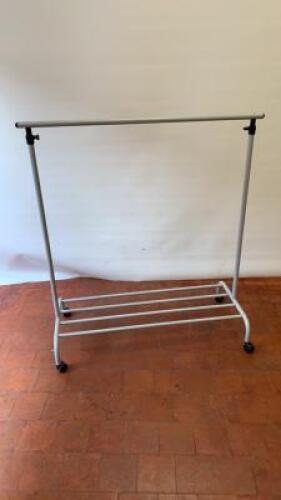 Mobile & Height Adjustable Clothes Rail on Castors.