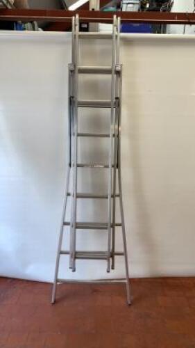 3 Section Push Up Extension Ladder, Capacity 150KGS & Maximum Length 6M.