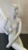 Schlappi Female Full Bodied Abstract Sitting White Gloss Mannequin with Shoulder & Hand Joints. - 2