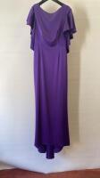 Paule Ka Amethyste Low Neck Detail Evening Dress, Size 38. Comes with Hanger & Dress Cover Carrier. RRP £850.00