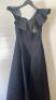 Paule Ka Black Ruffled Neck Detail Evening Dress, Size 40. Comes with Hanger & Dress Cover Carrier. RRP £1270.00 - 2