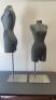 Set of 5 Sieqel Stockman Haute Couture Female Torso Mannequin on Adjustable Height Metal Base. - 7