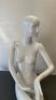 Schlappi Female Full Bodied Abstract Sitting White Gloss Mannequin with Shoulder & Hand Joints. - 2