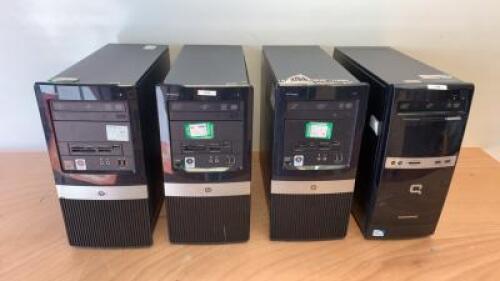 4 x HP Compaq PC's to Include: 3 x HP Compaq dx2450 Microtower & 1 x Compaq.Hard Disc Drive Removed. For Spares or Repair. 