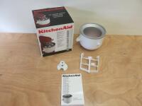 Boxed/New Kitchen Aid Ice Cream Maker Stand Mixer Attachment, Model 5KICA0WH