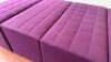 5 x Rectangular Padded Pouff, Upholstered in Purple Fabric. Size H45cm x W90cm x D45cm. Condition as Viewed/Pictured. - 3