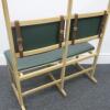 Neri & Hu Designed Shaker Ladder Back Bench, Manufactured In Portugal by De-La-Espada. American White Oak Frame and Upholstered in Green Leather with Optional Green Leather Back Cushion. Size H114cm x W90cm. RRP £2615.00 - 4