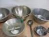 29 x Items of Commercial Catering Equipment to Include: 4 x Large Stainless Steel Mixing Bowls, 2 x LT (France) Sieves, 1 x Small Sieve, 9 x Assorted Sized Metal Conical Sieves 3 x Large Ladles & 10 Whisks. - 3