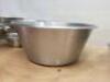 29 x Items of Commercial Catering Equipment to Include: 4 x Large Stainless Steel Mixing Bowls, 2 x LT (France) Sieves, 1 x Small Sieve, 9 x Assorted Sized Metal Conical Sieves 3 x Large Ladles & 10 Whisks. - 10