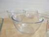 7 x Pyrex Glassware Items to Include: 4 x 24cm Mixing Bowls, 2 x 38cm Dishes 38cm & 1 x 1LT Measuring Jug. - 3